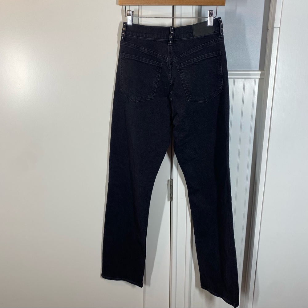 NWT Madewell Limited-Edition‎ Drop: The Studded '90s Straight Jean size 26 black - Picture 7 of 10